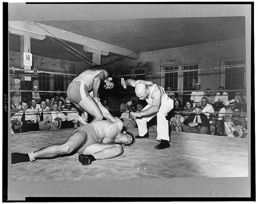 Wrestling match sponsored by American Legion, Sikeston, Missouri