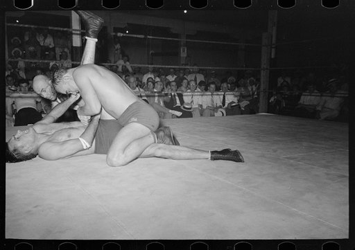 Wrestling match sponsored by American Legion, Sikeston, Missouri
