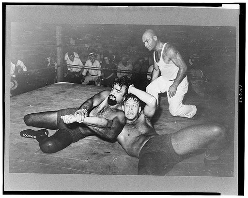 Wrestling match sponsored by American Legion, Sikeston, Missouri