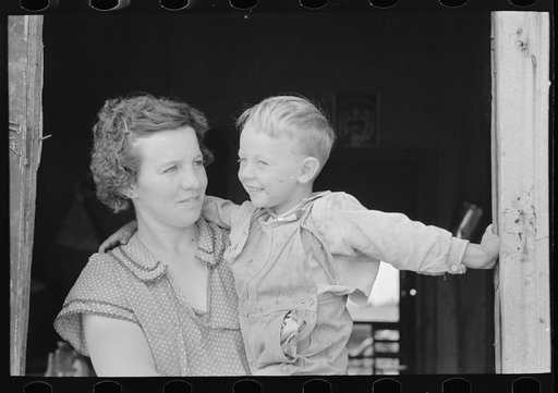 Untitled photo, possibly related to: Mother and child former sharecropper, now FSA (Farm Security Administration) clients, Southeast Missouri Farms