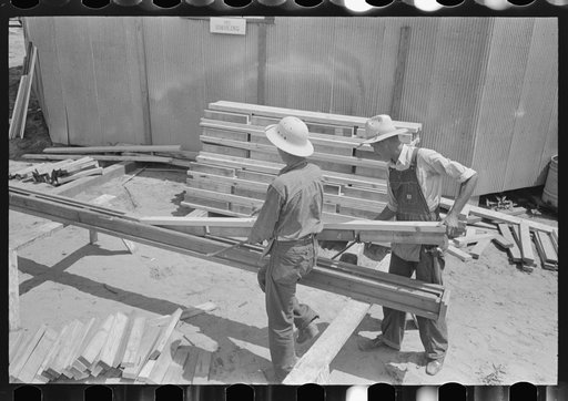 House plant. "A" nailers being made in wooden jig. Southeast Missouri Farms Project