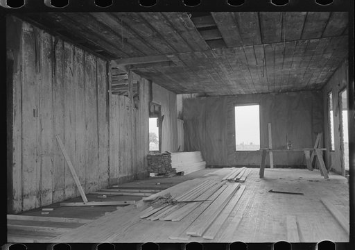 Untitled photo, possibly related to: Southeast Missouri Farms Project. Interior of house being remodeled