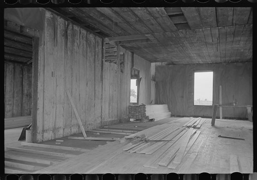 Southeast Missouri Farms Project. Interior of house being remodeled