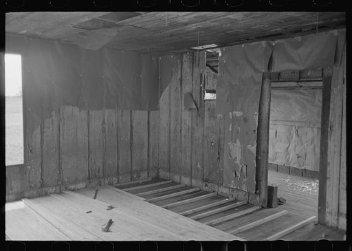 Southeast Missouri Farms Project. Interior of house being remodeled
