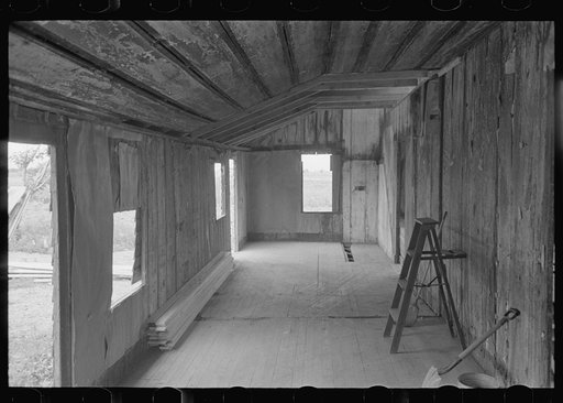 Untitled photo, possibly related to: Southeast Missouri Farms Project. Interior of house being remodeled