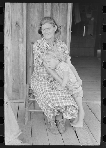 Grandmother and child, Southeast Missouri Farms