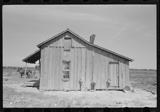 Side of sharecropper's cabin, New Madrid County, Missouri