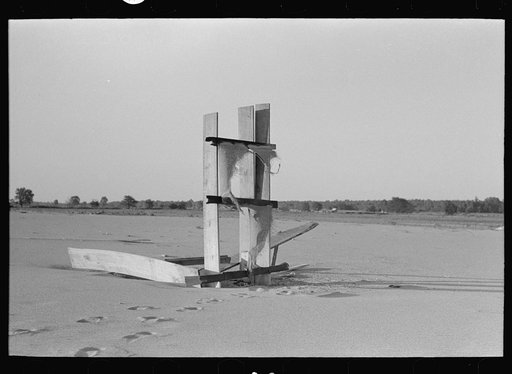Untitled photo, possibly related to: Remnants of building deposited by 1937 flood in New Madrid Bird's Point Fuse Plug Levee District