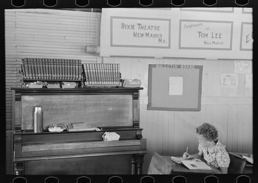 Corner of schoolroom, Southeast Missouri Farms