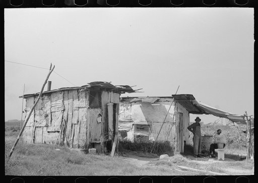 Typical dwelling in "Tin Town," Caruthersville, Missouri