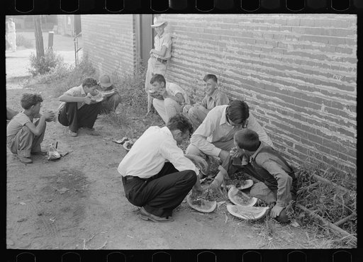 Natives eating watermelons, Steele, Missouri