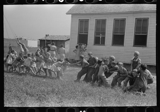 Untitled photo, possibly related to: Tug-of-war at school, Southeast Missouri Farms Project