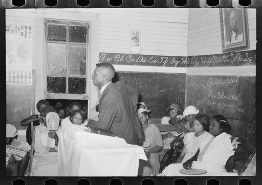 Negro revival meeting, La Forge, Missouri