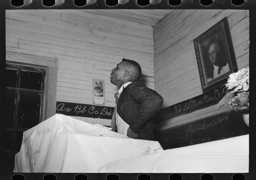 Negro preacher at revival meeting, La Forge, Missouri
