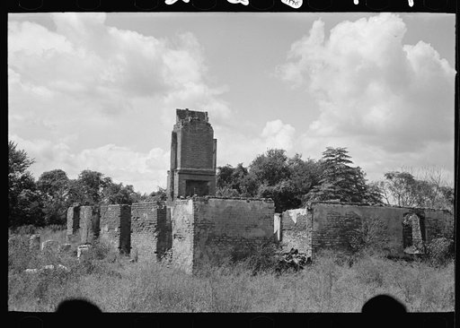 Untitled photo, possibly related to: Fireplace has chimney of plantation house destroyed by fire near Lutcher, Louisiana