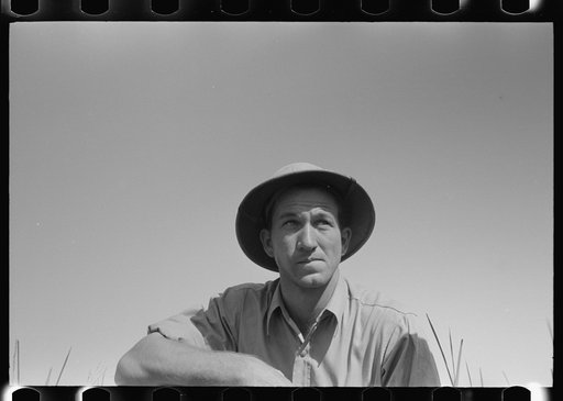 Rice farmer near Crowley, Louisiana