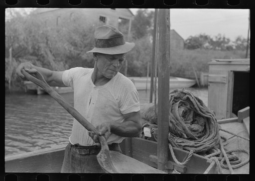 Oyster fishermen, Olga, Louisiana