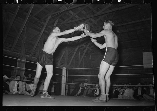Start of an amateur boxing match, Rayne, Louisiana