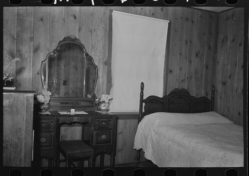 Untitled photo, possibly related to: Living room in project home, Lake Dick, Arkansas