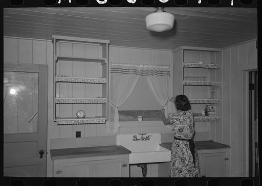 Untitled photo, possibly related to: Farm wife washing clothes, Lake Dick Project, Arkansas