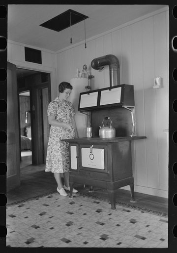 Untitled photo, possibly related to: Bathroom in farmer's home, Lake Dick Project, Arkansas
