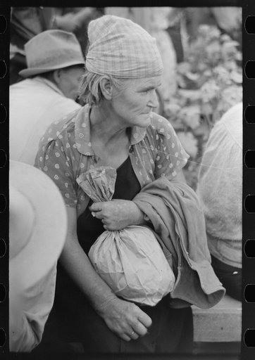 Day laborer employed in cotton picking, Lake Dick Project, Arkansas
