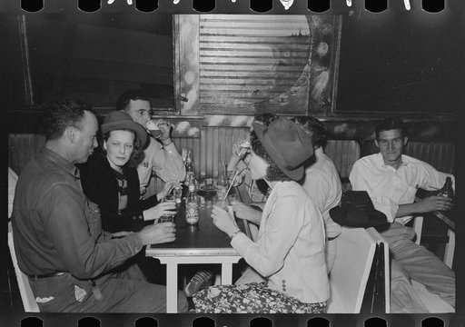 Untitled photo, possibly related to: Drinking at the bar, saloon, Raceland, Louisiana