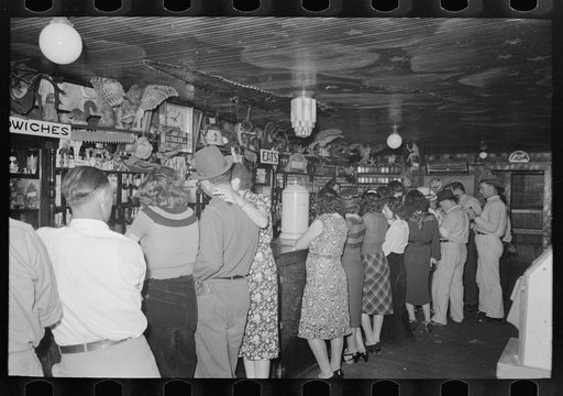 Untitled photo, possibly related to: Drinking at the bar, saloon, Raceland, Louisiana