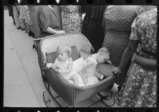 Untitled photo, possibly related to: Two children in buggy, National Rice Festival, Crowley, Louisiana