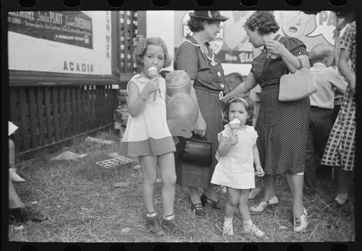 Children with ice cream cones, National Rice Festival, Crowley, Louisiana