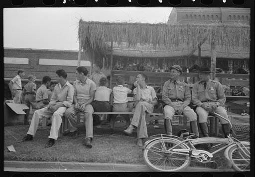 Untitled photo, possibly related to: State troopers, National Rice Festival, Crowley, Louisiana
