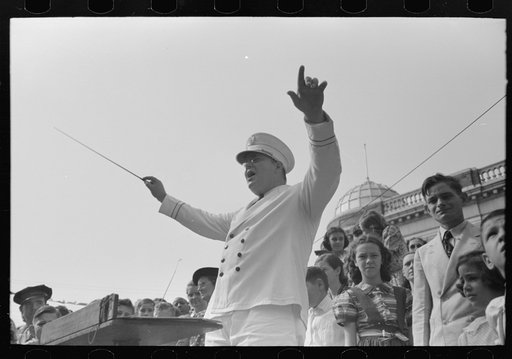 Leader of band, National Rice Festival, Crowley, Louisiana