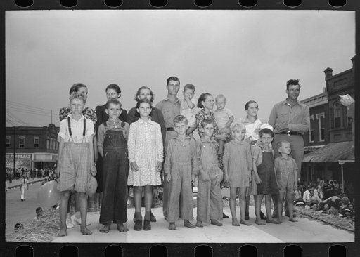 Untitled photo, possibly related to: Winner of largest family contest, National Rice Festival, Crowley, Louisiana