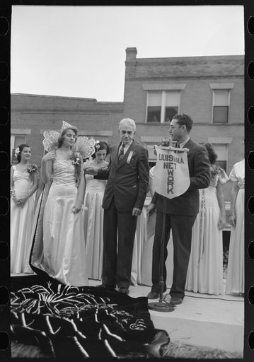 Untitled photo, possibly related to: Princesses at the National Rice Festival, Crowley, Louisiana. There were thirty of these chosen from different communities throughout the rice section, the Queen being chosen from them