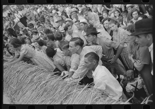 Untitled photo, possibly related to: Crowd, listening to the Cajun band at National Rice Festival, Crowley, Louisiana