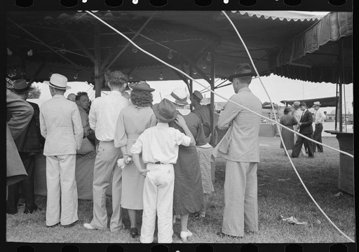 Group of people at southern Louisiana state fair, Donaldsonville, Louisiana