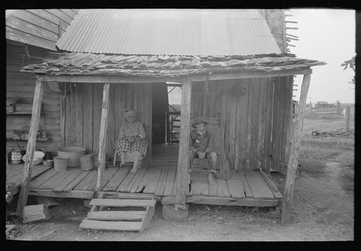 Untitled photo, possibly related to: Detail of construction of hundred-year-old house in which aged Cajun couple are living, near Crowley, Louisiana