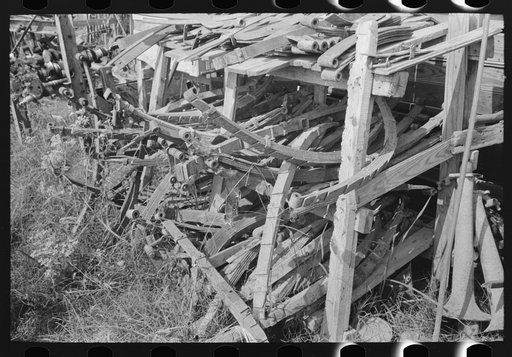 Group of automobile springs, junkyard, Abbeville, Louisiana
