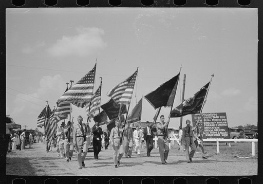 Parade of the colors, state fair, Donaldsonville, Louisiana
