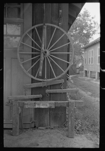 Display in front of blacksmith's shop, Abbeville, Louisiana