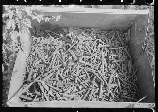 Nuts and bolts, junkyard, near Abbeville, Louisiana