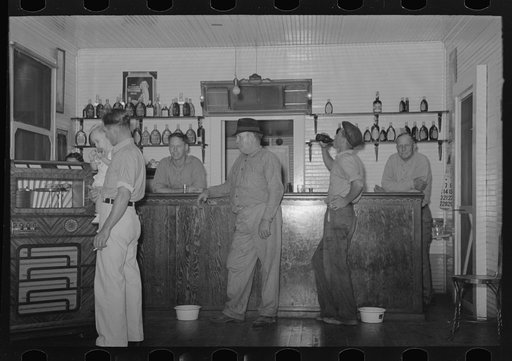 Scene in barroom, Pilottown, Louisiana
