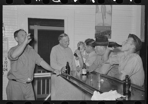 Drinking at the bar in Pilottown, Louisiana