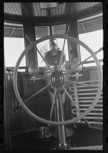 Wheel house of U.S. Engineer's tug