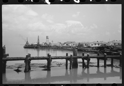 View of waterfront, Burrwood, Louisiana