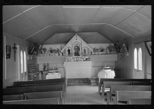 Interior of chapel near Donaldsville, Louisiana
