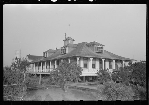 Untitled photo, possibly related to: Pilottown, Louisiana, building and boardwalks