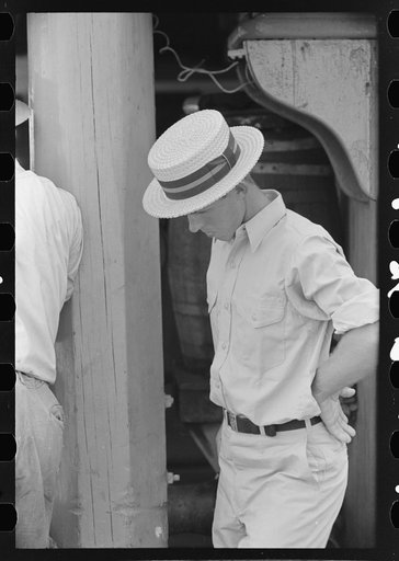 Untitled photo, possibly related to: Natives of Boothville, Louisiana on dock
