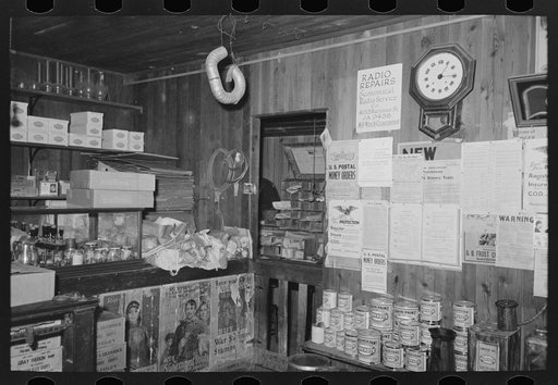 Corner of general store, Olga, Louisiana