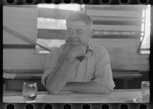 First mate of packet boat El Rito in galley, Louisiana